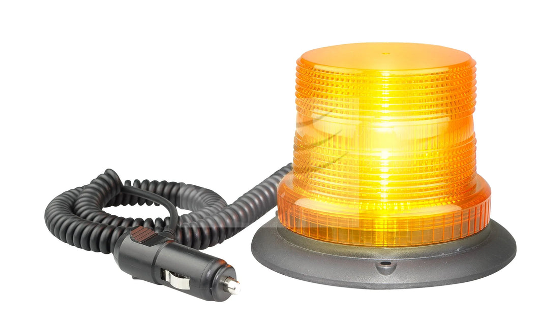LED AMBER STROBE BEACON 10-30V MAGNETIC MOUNT 3.6m CORD W/PL 128AMM