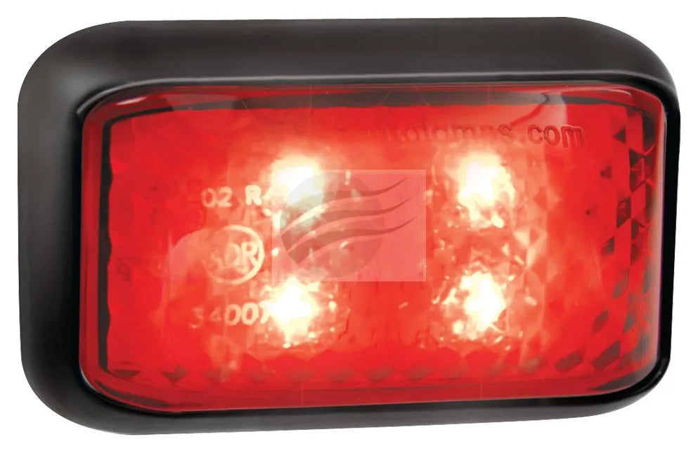 LED REAR POSITION MARKER LAMP 10-30V BLACK HSNG 36cm CABLE   35RM