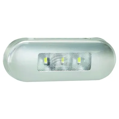LED FRONT END OUTLINE MARKER 12/24V 3 LED's STAINLESS STEEL  86WMB