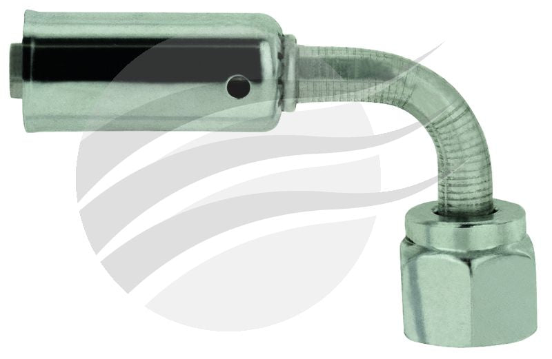 AC FITTING 90 DEGREE #12 ALUMINIUM REDUCED BEADLOCK RB1324