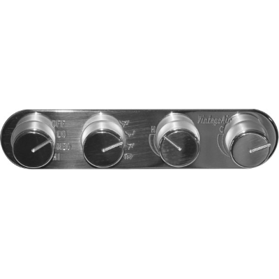 Vintage Air 4 Knob Streamline Panel Polished Face And Knobs. 5.318