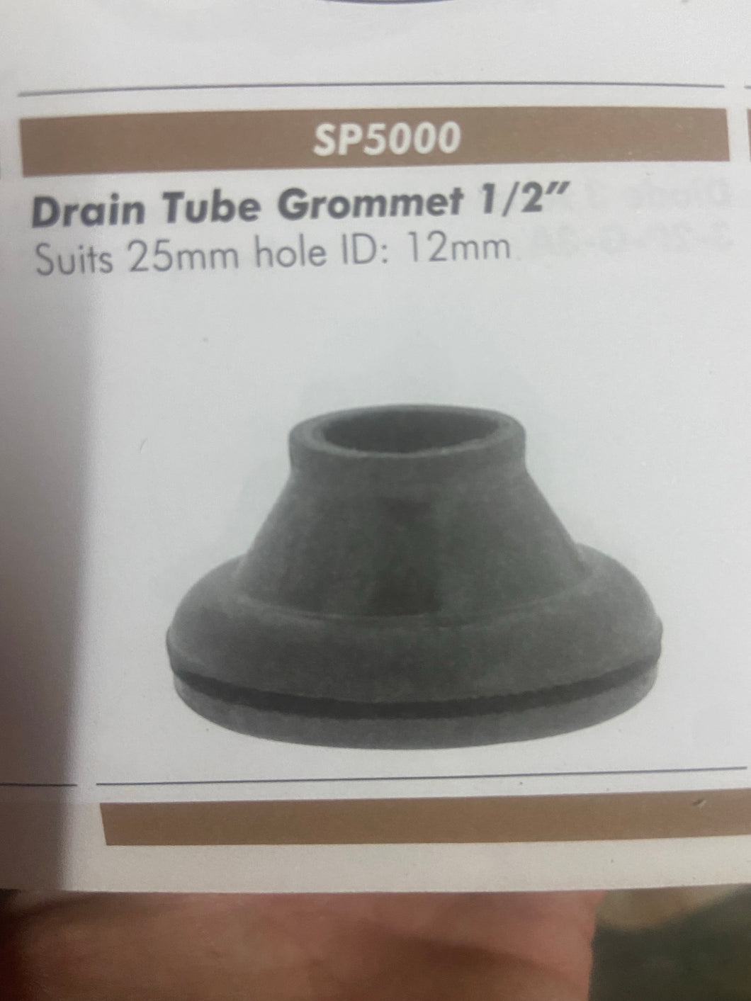DRAIN TUBE GROMMET  1/2
